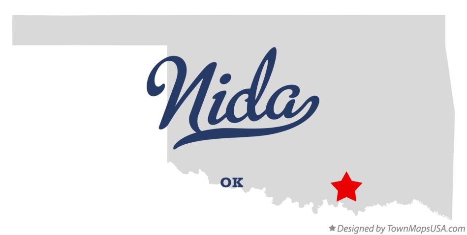 Map of Nida Oklahoma OK