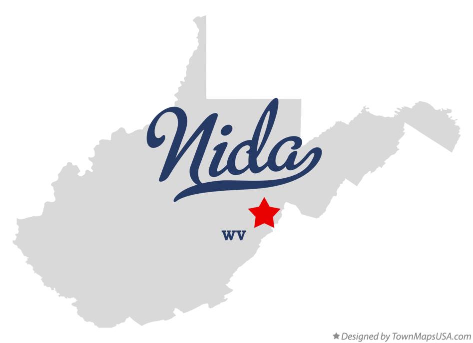 Map of Nida West Virginia WV