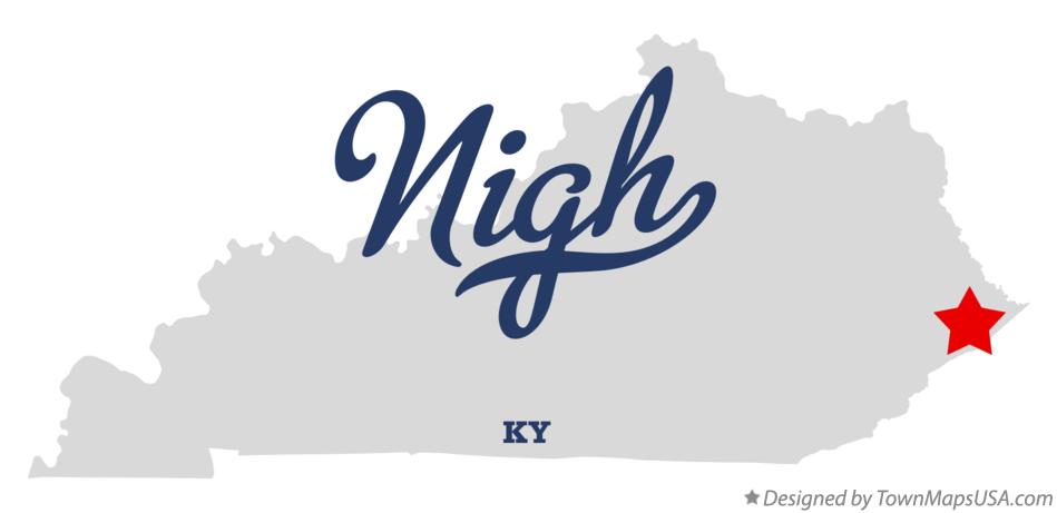 Map of Nigh Kentucky KY