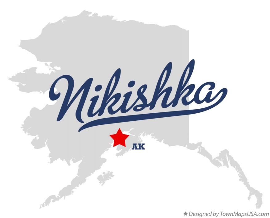 Map of Nikishka Alaska AK