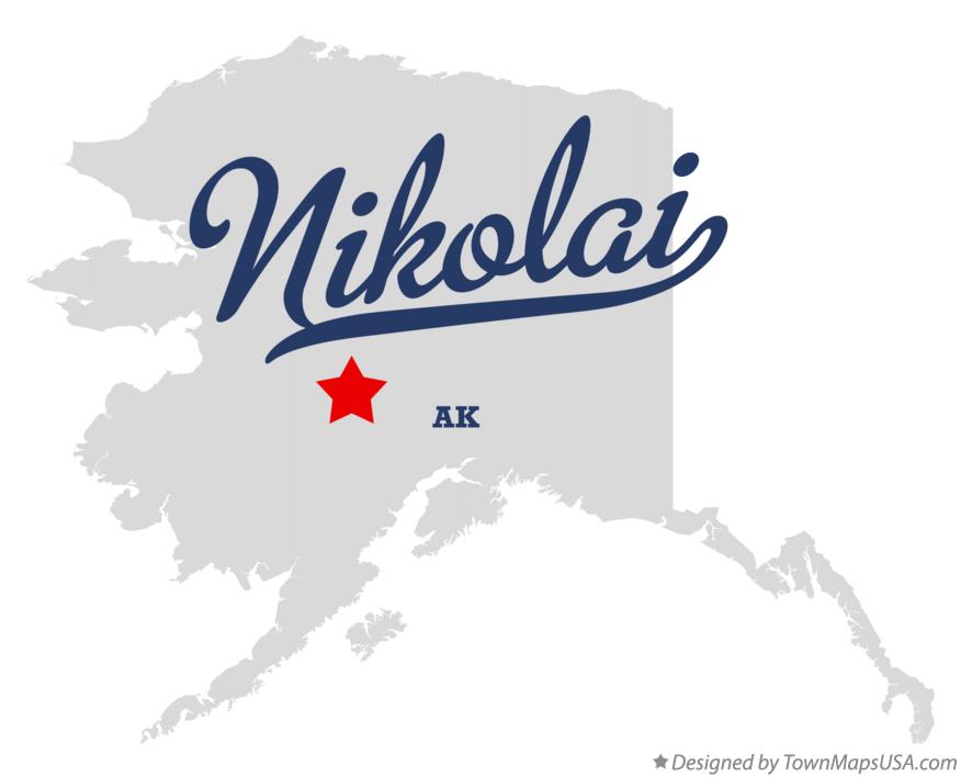 Map of Nikolai Alaska AK