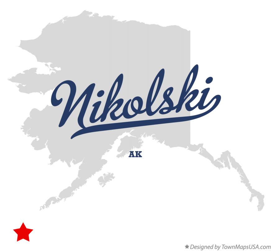 Map of Nikolski Alaska AK