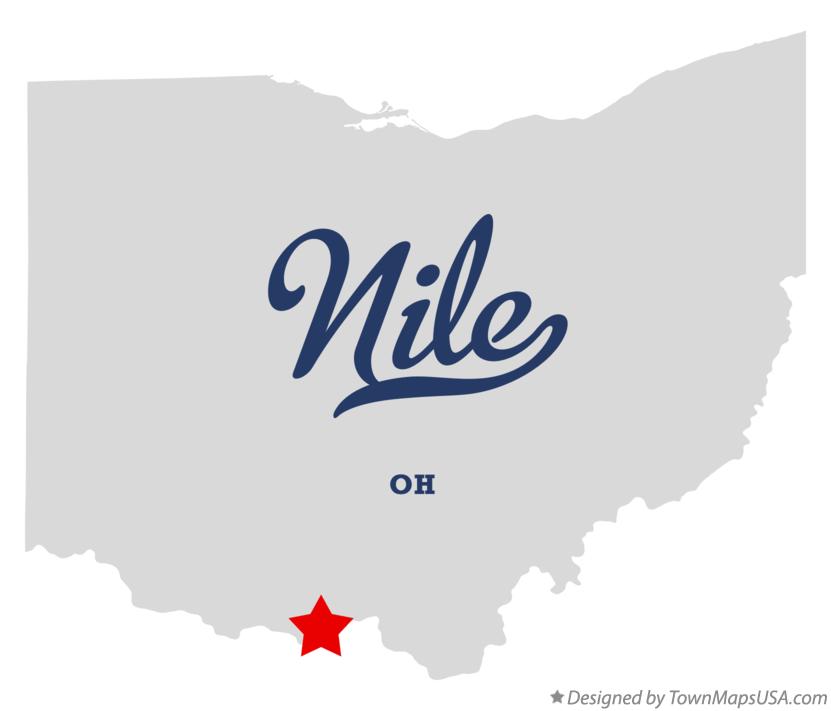 Map of Nile Ohio OH