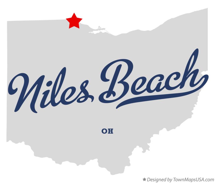 Map of Niles Beach Ohio OH