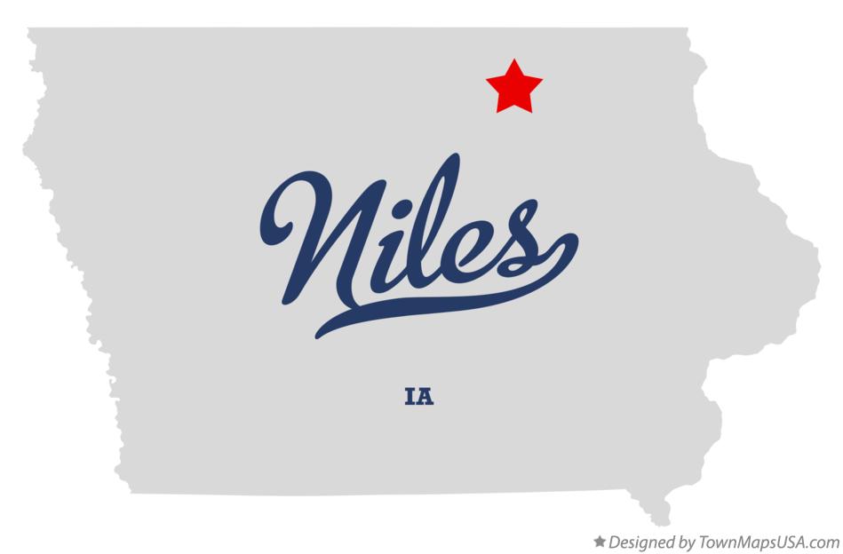 Map of Niles Iowa IA