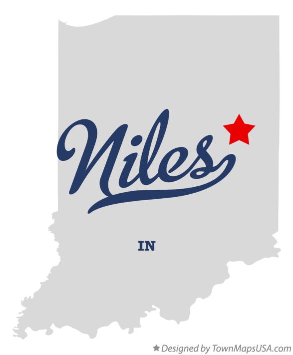 Map of Niles Indiana IN