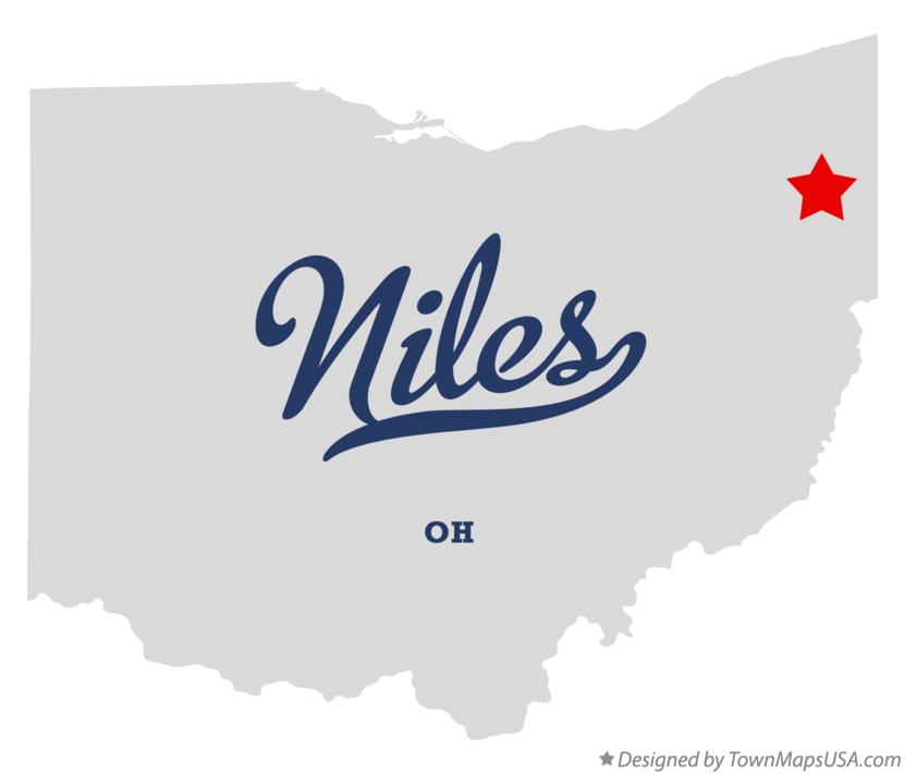 Map of Niles Ohio OH