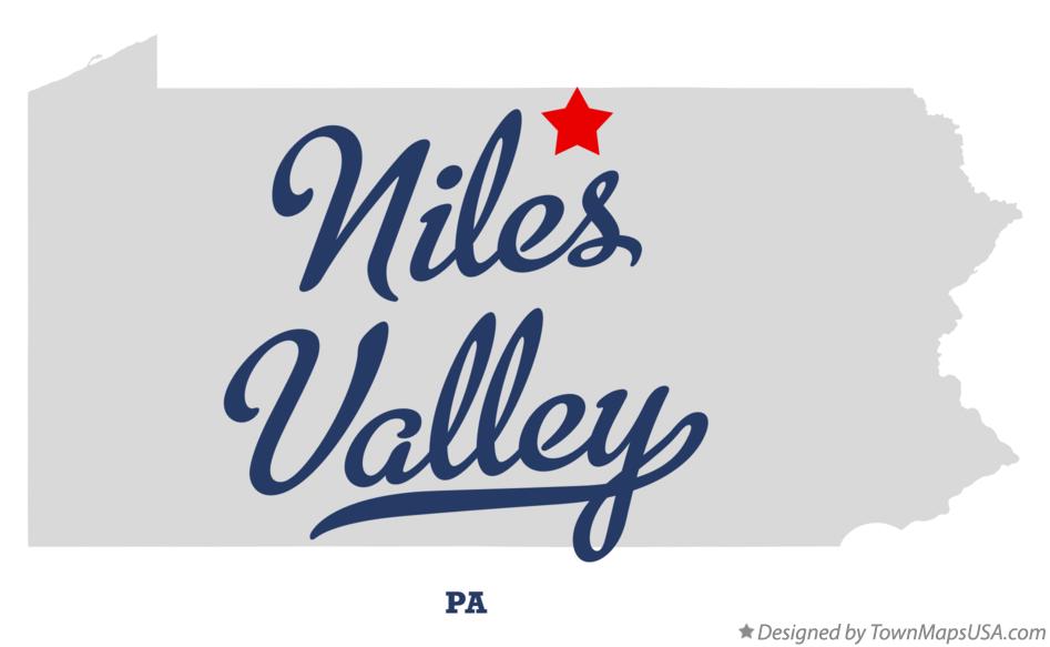 Map of Niles Valley Pennsylvania PA