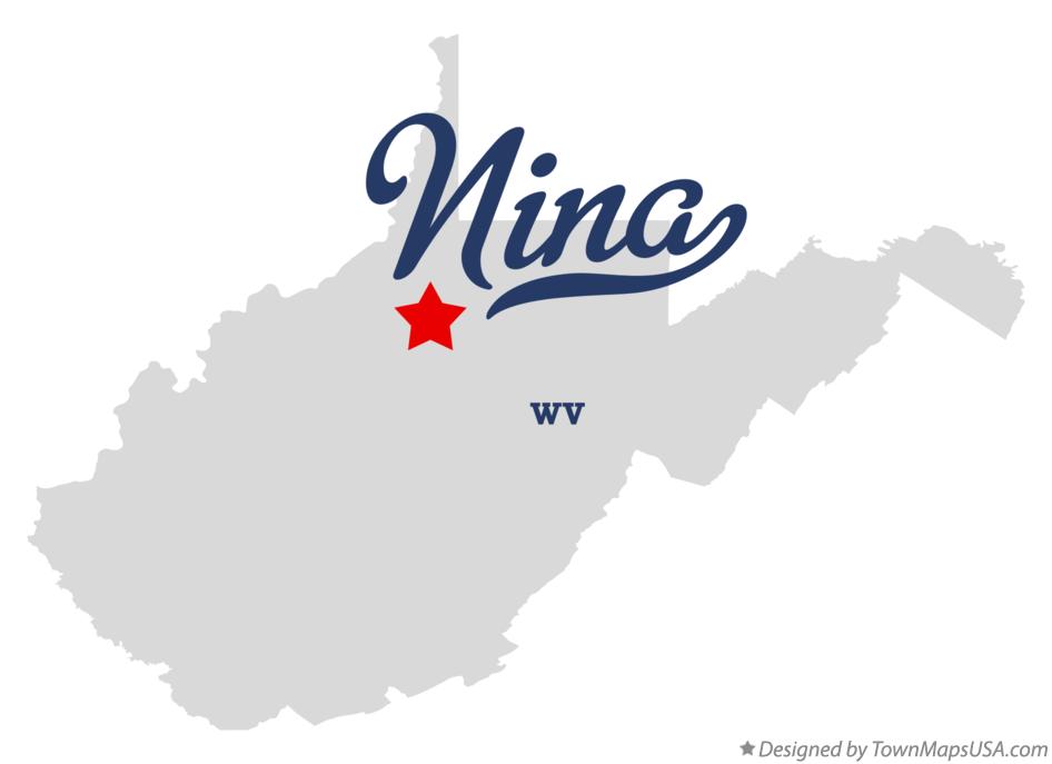Map of Nina West Virginia WV