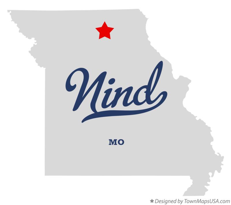 Map of Nind Missouri MO
