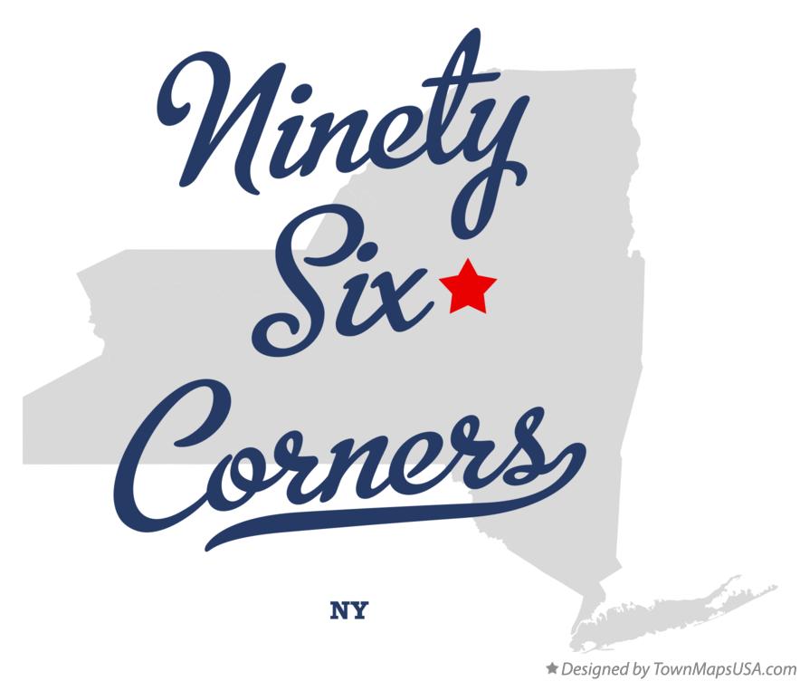 Map of Ninety Six Corners New York NY