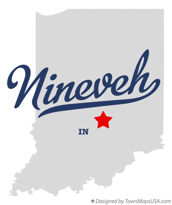 Map of Nineveh Indiana IN