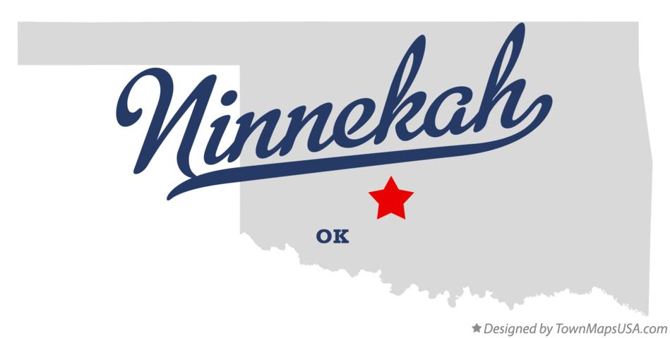 Map of Ninnekah Oklahoma OK