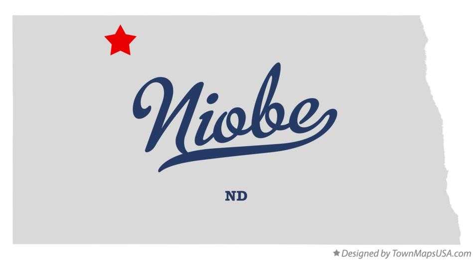 Map of Niobe North Dakota ND