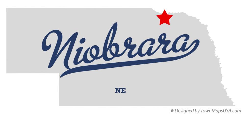 Map of Niobrara Nebraska NE