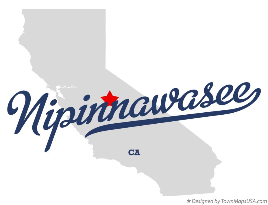 Map of Nipinnawasee California CA