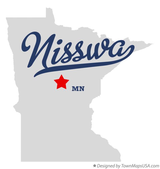 Map of Nisswa Minnesota MN