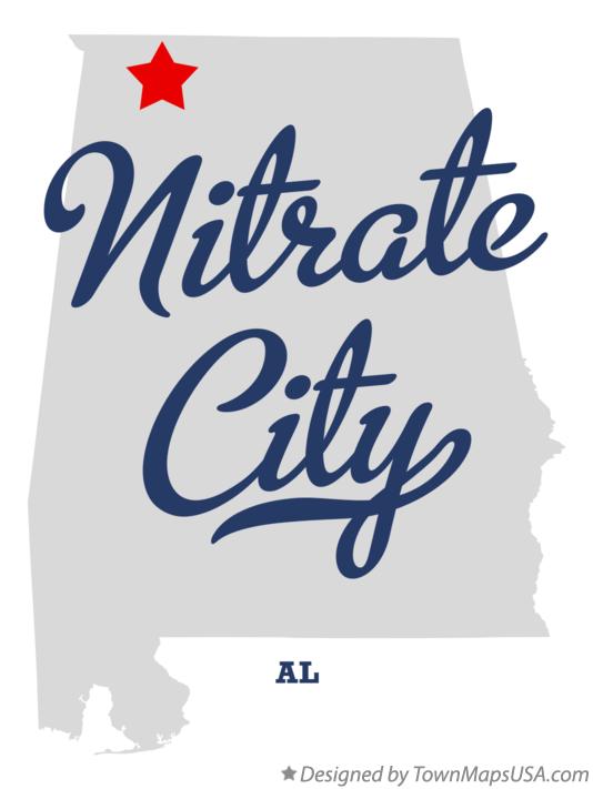 Map of Nitrate City Alabama AL