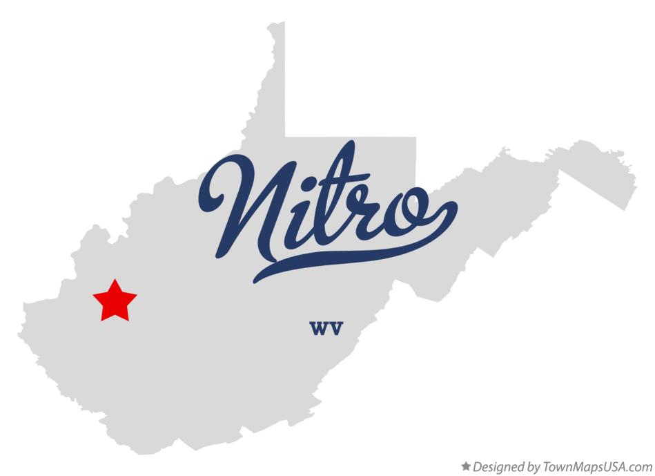 Map of Nitro West Virginia WV