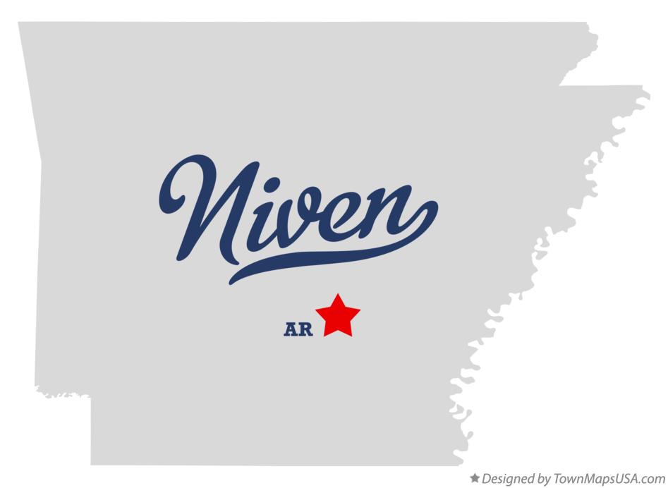 Map of Niven Arkansas AR
