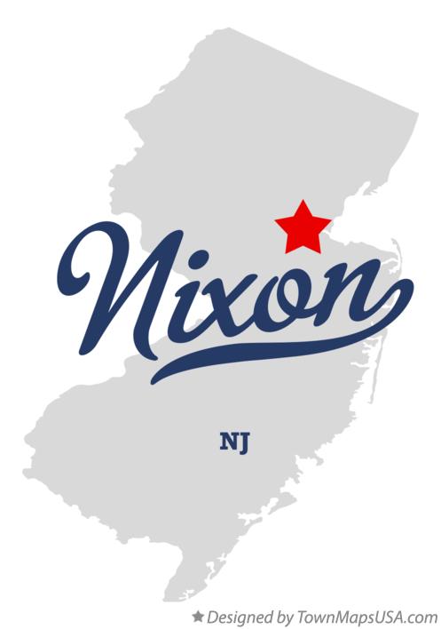 Map of Nixon New Jersey NJ