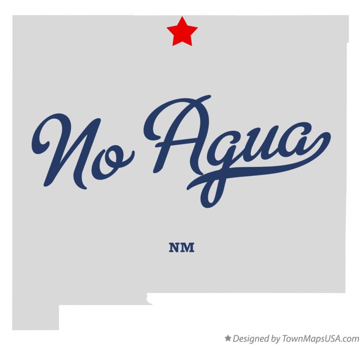 Map of No Agua New Mexico NM
