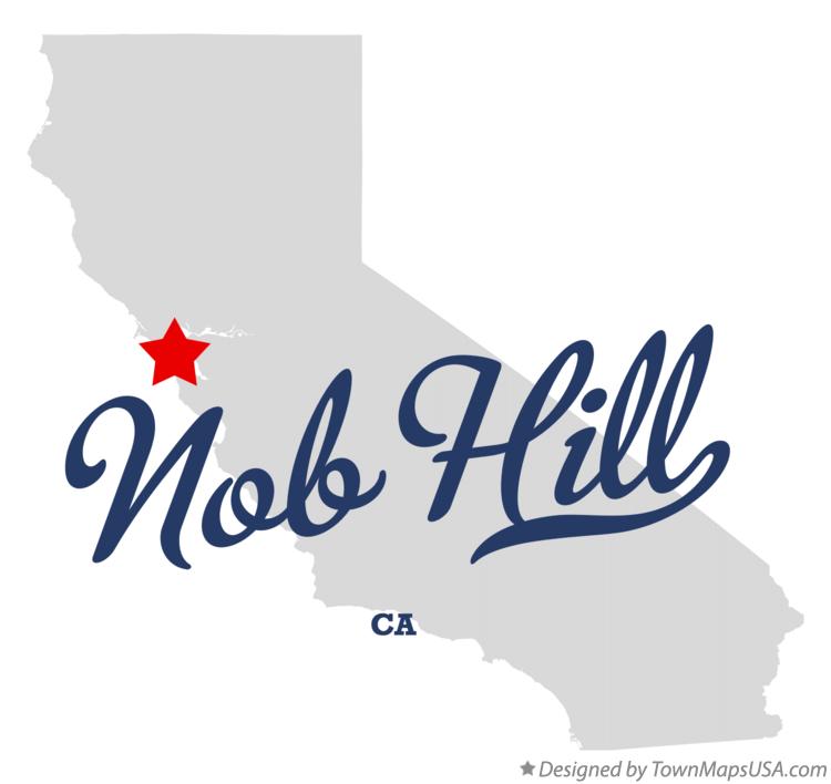 Map of Nob Hill California CA