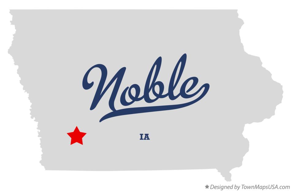 Map of Noble Iowa IA