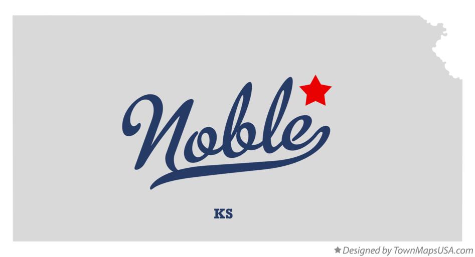 Map of Noble Kansas KS