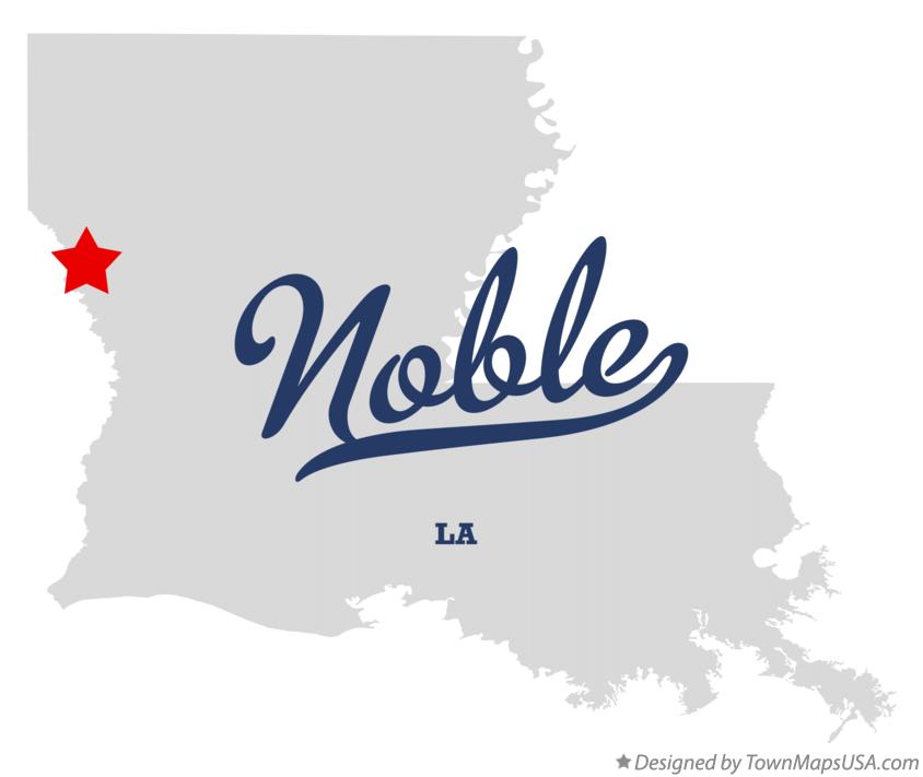 Map of Noble Louisiana LA