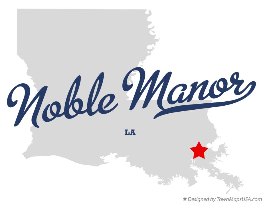 Map of Noble Manor Louisiana LA