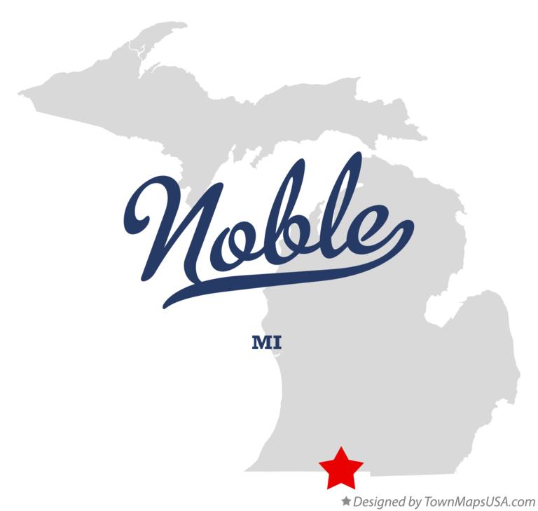 Map of Noble Michigan MI