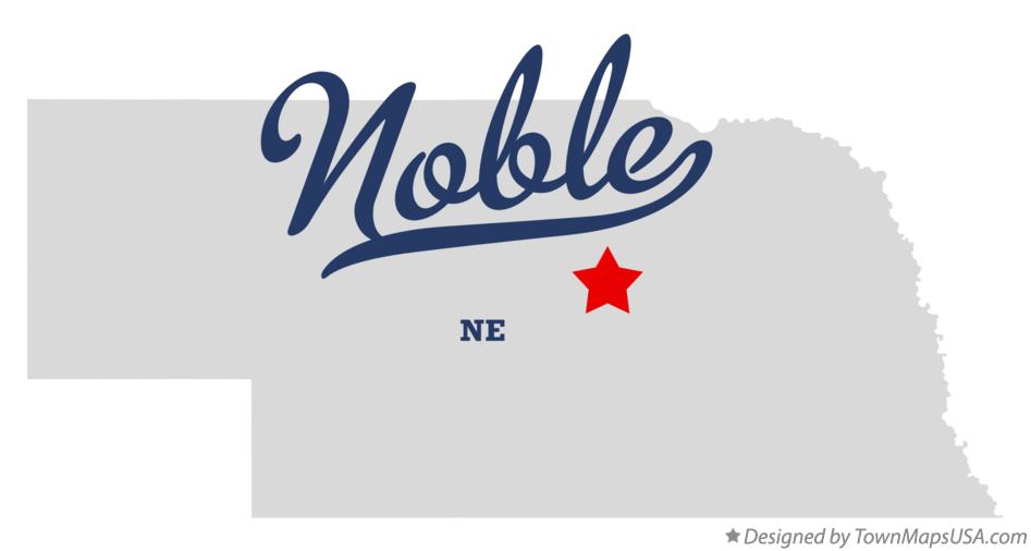 Map of Noble Nebraska NE