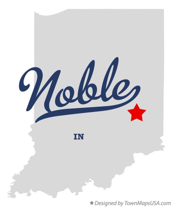 Map of Noble Indiana IN