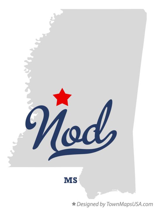 Map of Nod Mississippi MS