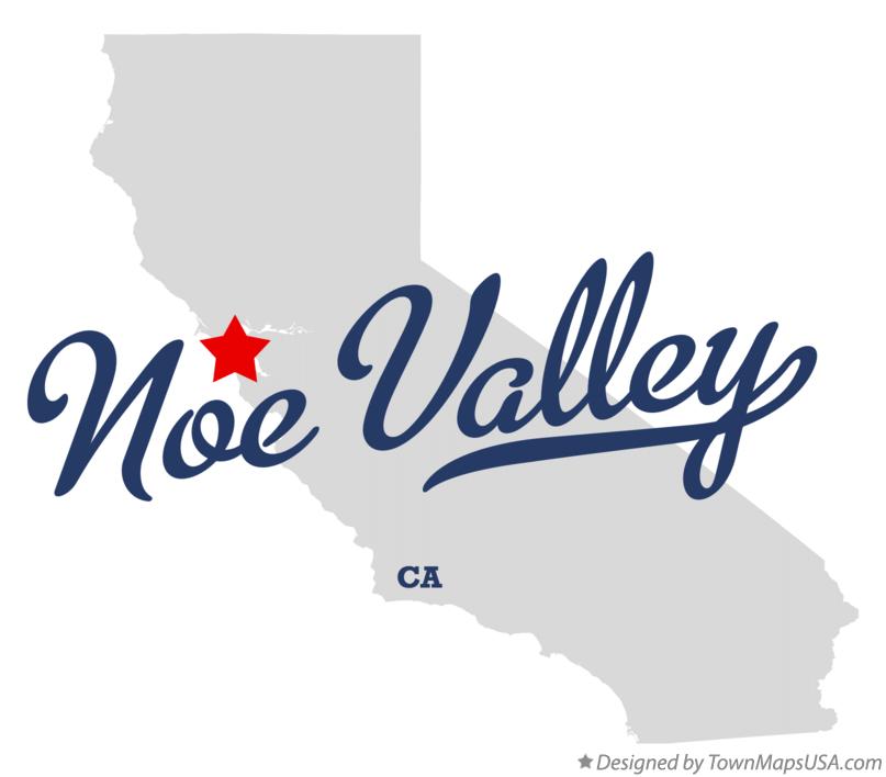 Map of Noe Valley California CA