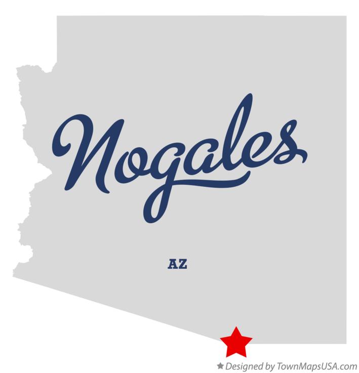 Map of Nogales Arizona AZ