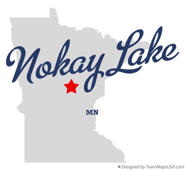 Map of Nokay Lake Minnesota MN