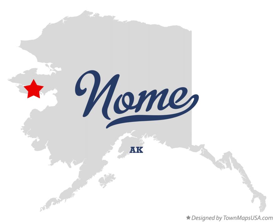 Map of Nome Alaska AK