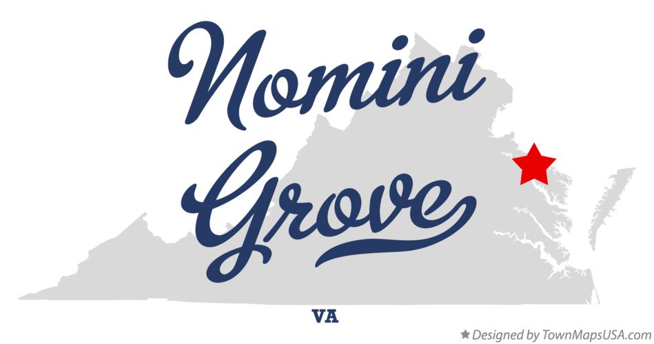 Map of Nomini Grove Virginia VA