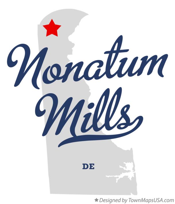 Map of Nonatum Mills Delaware DE