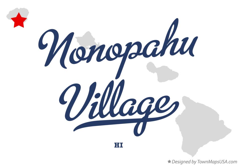 Map of Nonopahu Village Hawaii HI
