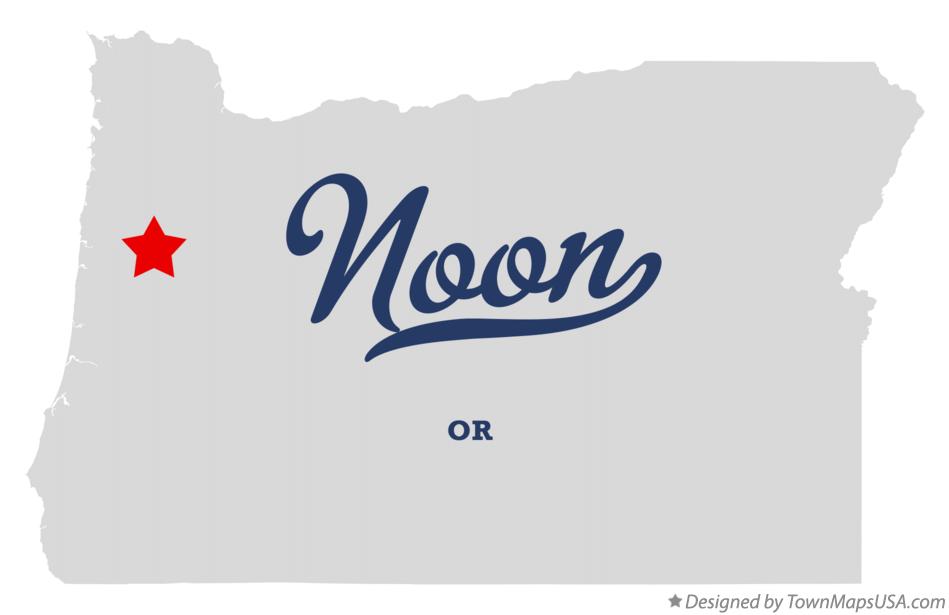 Map of Noon Oregon OR
