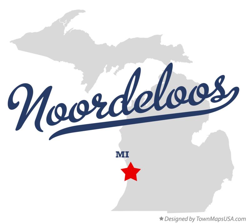 Map of Noordeloos Michigan MI