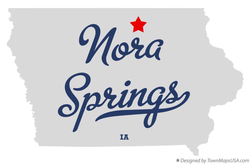 Map of Nora Springs Iowa IA