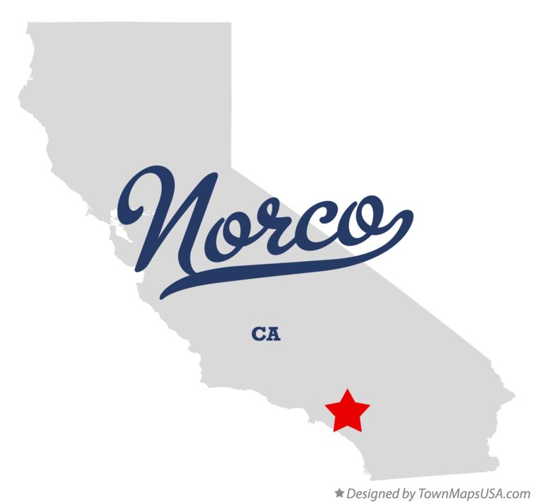 Map of Norco California CA