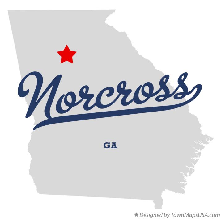 Map of Norcross Georgia GA