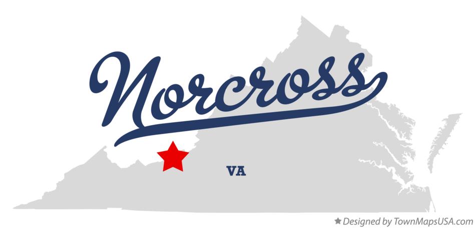 Map of Norcross Virginia VA