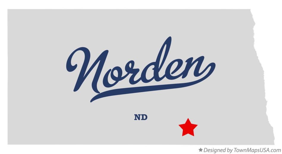 Map of Norden North Dakota ND
