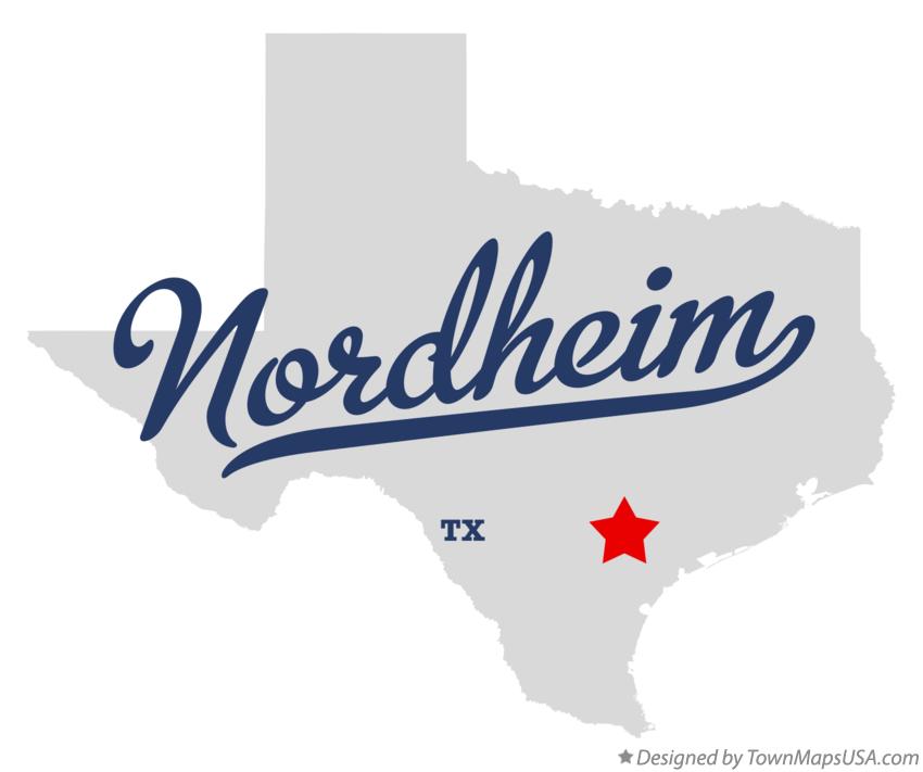 Map of Nordheim Texas TX